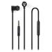 NEDIS kabelová sluchátka + mikrofon/ 3,5 mm jack/ ovládání hlasitosti/ kabel 1,20 m/ černo-stříbrné