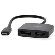 NEDIS kabelový adaptér USB-C/USB 3.2 Gen 1/ USB-C zástrčka - DisplayPort zásuvka - HDMI zásuvka/ černý/ BOX/ 20cm