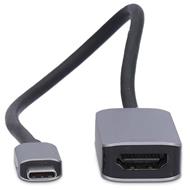 NEDIS kabelový adaptér USB-C/USB 3.2 Gen 1/ USB-C zástrčka - HDMI zásuvka/ kulatý/ černý/ BOX/ 20cm