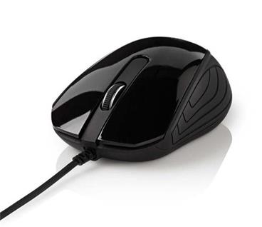 Nedis MSWD300BK - Kabelová Počítačová Myš | 1 000 dpi | 3 tlačítka | Černá barva