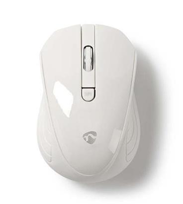 Nedis MSWS400WT - Bezdrátová myš | 1 000 dpi | 3 tlačítka | Bílá barva