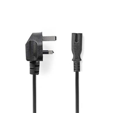 Nedis PCGP11140BK20 - Napájecí Kabel | UK Zástrčka – IEC-320-C7 | 2 m | Černá barva