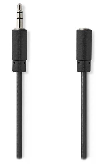 NEDIS prodlužovací stereo audio kabel s jackem/ zástrčka 3,5 mm - zásuvka 3,5 mm/ černý/ 10m