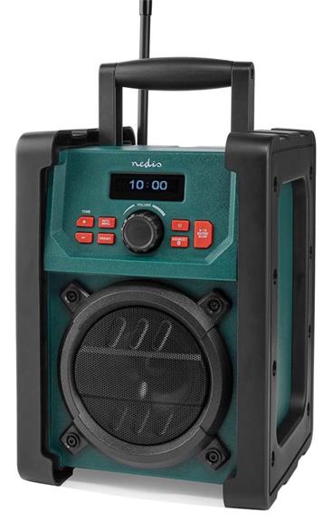 Nedis RDDB3100GN - Rádio DAB+ na taveniště | 15 W | Bluetooth® | Budík | Časovač vypnutí | IP65 | Držadlo | Černá / Zele