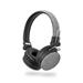NEDIS sluchátka s látkovým povrchem/ vestavěný mikrofon/ na uši/ bezdrátová/ Bluetooth v5.0/ výdrž 18h/ šedé-černé