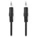 NEDIS stereo audio kabel/ 3,5mm jack zástrčka - 3,5mm jack zástrčka/ černý/ bulk/ 1m