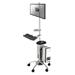 Neomounts FPMA-MOBILE1800 / Mobile Workplace Floor Stand (monitor, keyboard/mouse & PC) / Silver