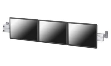 Neomounts FPMA-WTB100 / Flat Screen Wall Toolbar for 3 screens (130 cm wide) / Silver