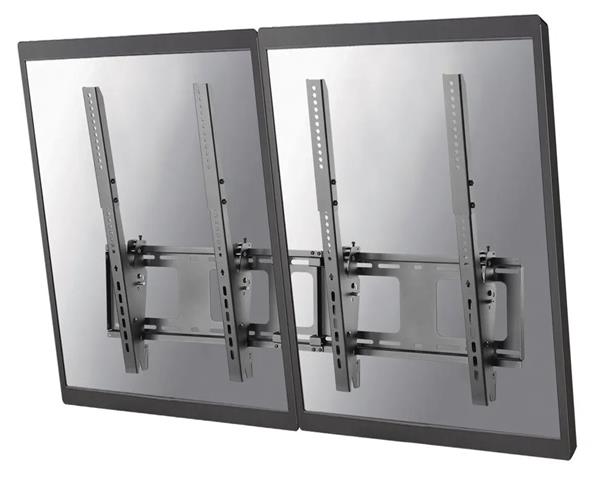 Neomounts NS-WMB200PBLACK / Flat Screen Wall Mount for menu board - 2 screens - portrait / Black