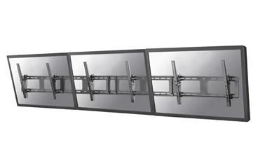 Neomounts NS-WMB300BLACK / Flat Screen Wall Mount for menu board - 3 screens - landscape / Black