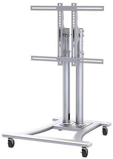Neomounts PLASMA-M1200 / Mobile Flat Screen Floor Stand (height: 80-120 cm) / Silver