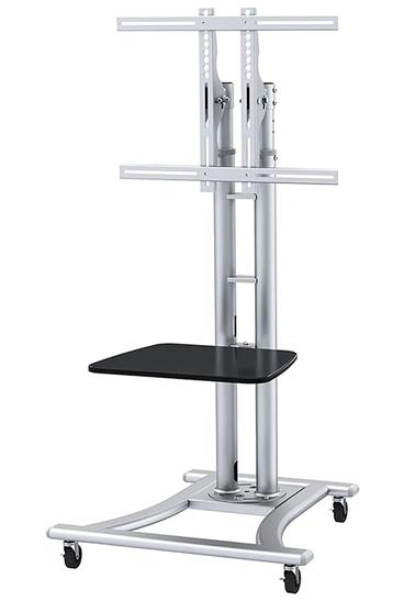 Neomounts PLASMA-M1800E / Mobile Flat Screen Floor Stand (height: 110-180 cm) / Silver