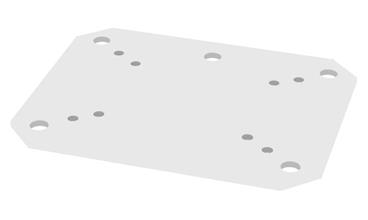 Neomounts PLASMA-M2SFPLATE / Fixed Floor Plate for 2250/2500-series - small (bolt down) / Silver