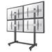 Neomounts Pro NMPRO-M22 / Mobile Flat Screen Trolley - 2x2 (2 x horizontal/2 x vertical) - box 1/2 / Black/silver
