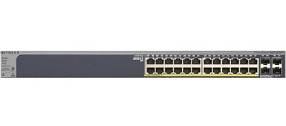 Netgear 24xGbE PoE+ and 4xSFP, 2nd generation SMART SWITCH, Budget 384W (720W with EPS), static routing
