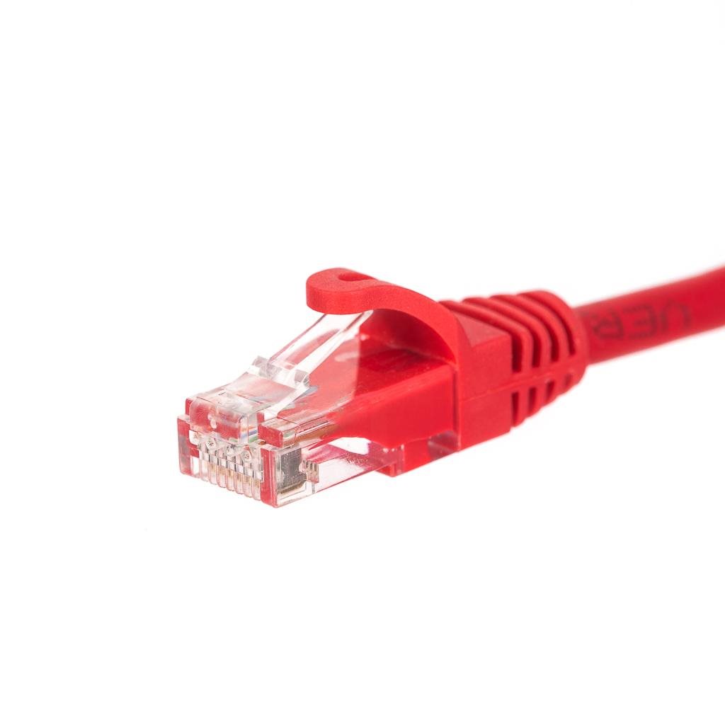 Netrack patch kabel cat.5e RJ45 1m červený