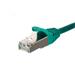 Netrack patch kabel RJ45, s litou ochranou, Cat 5e FTP, 0.5m zelený