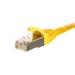 Netrack patch kabel RJ45, s litou ochranou, Cat 5e FTP, 0.5m žlutý