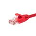 Netrack patch kabel RJ45, s litou ochranou Cat 6 UTP, 1m červený