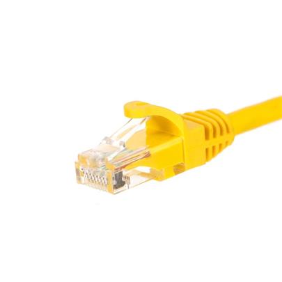 Netrack patch kabel RJ45, s litou ochranou Cat 6 UTP, 1m žlutý