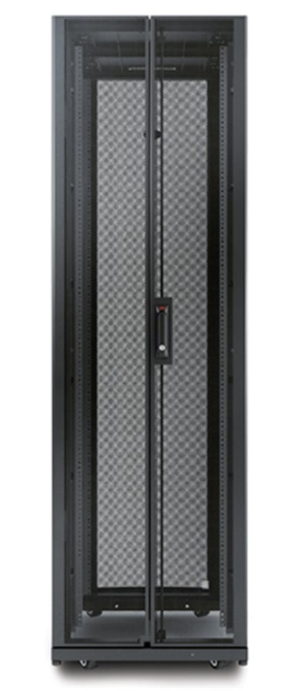 NetShelter AV 42U 600mm Wide x 825 Deep Enclosure with Sides and 10-32 Threaded Rails Black