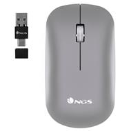 NGS myš SNOOP-RB/ Bezdrátová/ až 2400 dpi/ BT/ USB/ Stříbrná