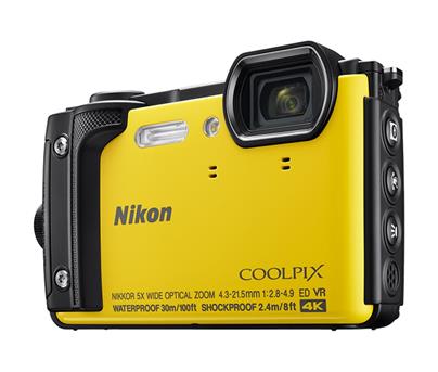 Nikon Coolpix W300 žlutý, 16MPx,5xOZ,4K Video
