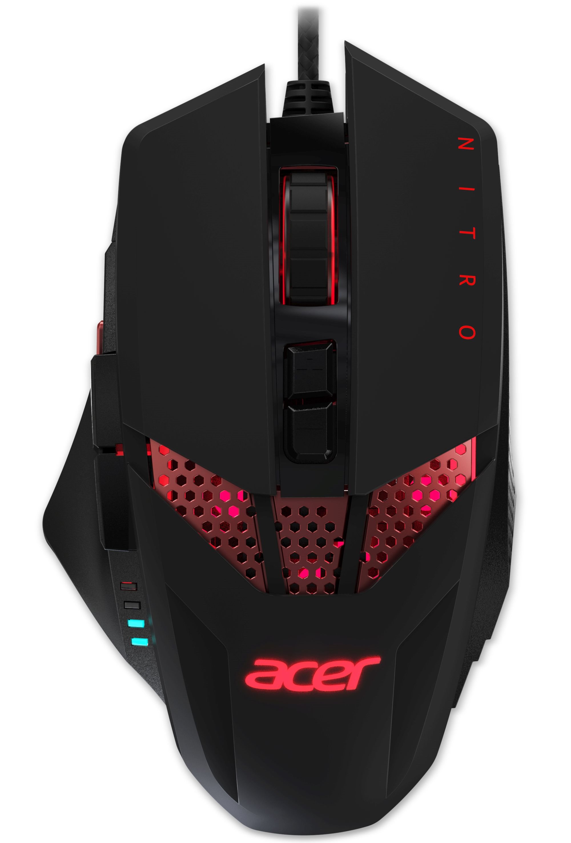 NITRO GAMING MOUSE - max. 4000dpi, 8 progr. buttons, 4 color backlight, acceleration 20g, wired (Retail pack)