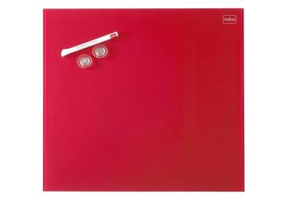 NOBO Diamond board 30x30 cm, red, glass, magnetic