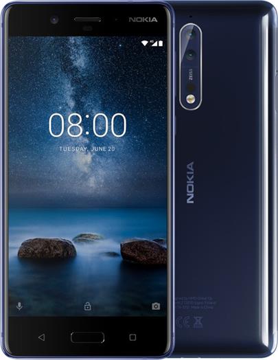 Nokia 8 Tempered Blue Glossy Single SIM
