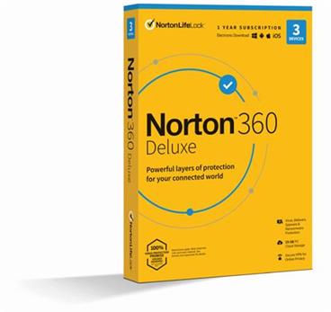 NORTON 360 DELUXE 25GB CZ 1uživ pro 3 zařízení na 1 rok_ SK box
