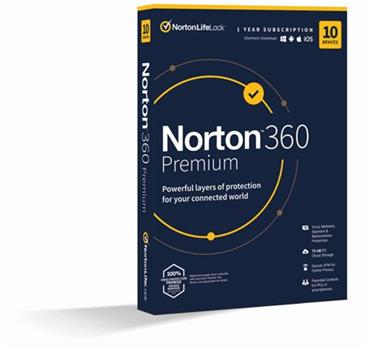 NORTON 360 PREMIUM 75GB CZ 1 uživatel pro 10 zařízení na 12 měsíců_Box