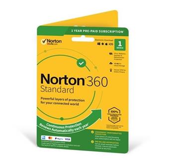 Norton 360 Standard 2019 | 1 Zařízení | PC, Mac a mobilní zařízení | 12 měsíců | 10GB