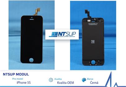 NTSUP LCD modul iPhone 5S černý OEM