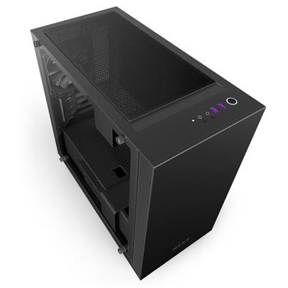 NZXT skříň H400 / mini-ITX černá / MidTower / průhledná bočnice / 2x USB 3.0 / černá