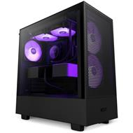 NZXT skříň H5 Flow RGB edition / 2x120 mm fan / USB 3.0 / USB-C 3.1 / RGB / průhledná bočnice / mesh panel / černá