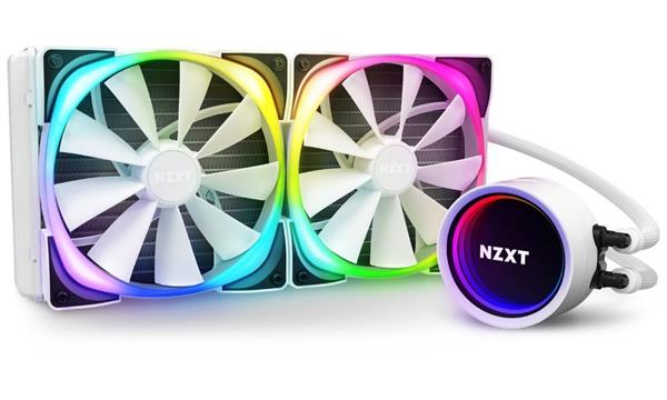 NZXT vodní chladič Kraken X63 RGB / 2x 140mm fan / LGA 2066/2011(-3)/1366/1156/1155/1151/1150/AM4/ bílý / 6 let