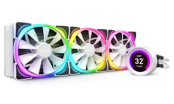 NZXT vodní chladič Kraken Z73 RGB /3x120mm fan/ LGA2066/2011(-3)/1366/1156/1155/1151/1150/AM4/ 2,36"LCD disp./bílý 6 let