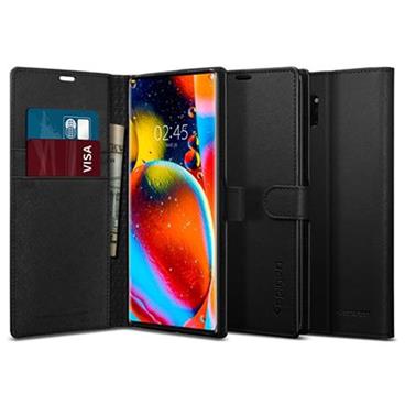 Ochranné pouzdro s funkcí stojánku Spigen Wallet S pro Samsung Galaxy Note10+ černé