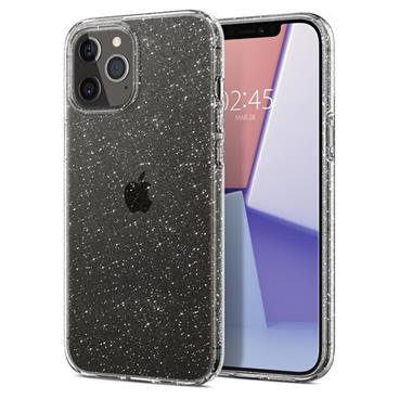 Ochranný kryt Spigen Liquid Crystal Glitter pro Apple iPhone 12/iPhone 12 Pro (6,1") transparentní