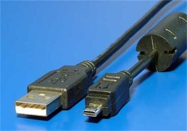 OEM USB A-miniUSB, 8pin, Panasonic, 1,8m, černý