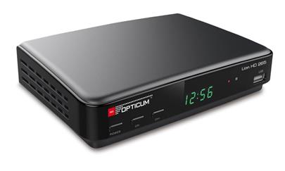 OPTICUM DVB-T2 přijímač Lion HD 265/ Full HD/ MPEG 1/2/4/ HEVC/H.265/ HDMI/ USB/ SCART/ černý