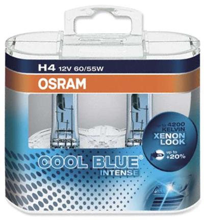 OSRAM žárovka H4 12V, 60/55W Cool Blue Intense 64193CBI - sada 2 kusů