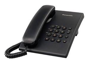 Panasonic KX-TS500CXB - jednolinkový telefon, černý