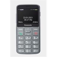 Panasonic KX-TU160EXG mobilní telefon pro seniory -  barevný displej 2,3",  fotoaparát, USB-C, šedý