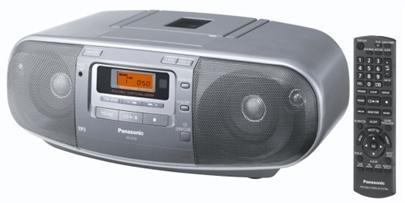 Panasonic RX-D50EG-S - radiomagnetofon 2 x 3 W, CD, MP3, USB, DO, stříbrný