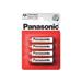 PANASONIC Zinkouhlíkové baterie - Red Zinc - blistr AA 1,5V balení - 4ks