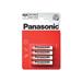 PANASONIC Zinkouhlíkové baterie - Red Zinc - blistr AAA 1,5V balení - 4ks