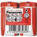 PANASONIC Zinkouhlíkové baterie - Red Zinc D 1,5V - 2ks
