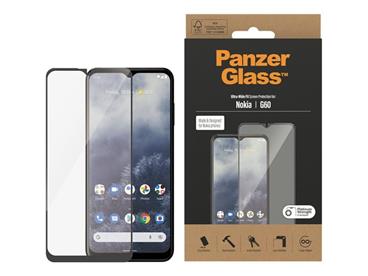 PanzerGlass - Ochrana obrazovky pro mobilní telefon - ultra široký tvar - sklo - barva rámu černá - pro Nokia G60 5G